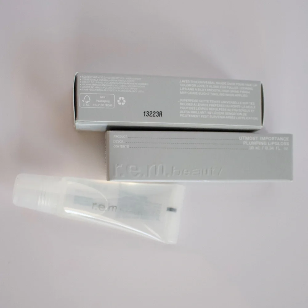 R.E.M Beauty Utmost Importance Clear Plumping Lip Gloss x2 NIB